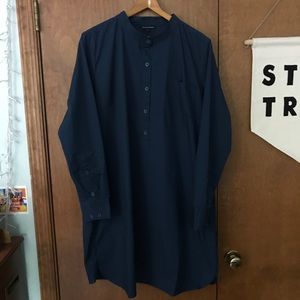 Universal Standard Rubicon Shirt Dress in Teal